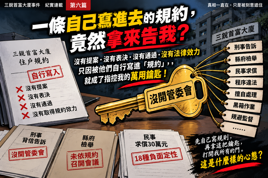 沒有提案沒有表決卻變成規約的萬用鑰匙