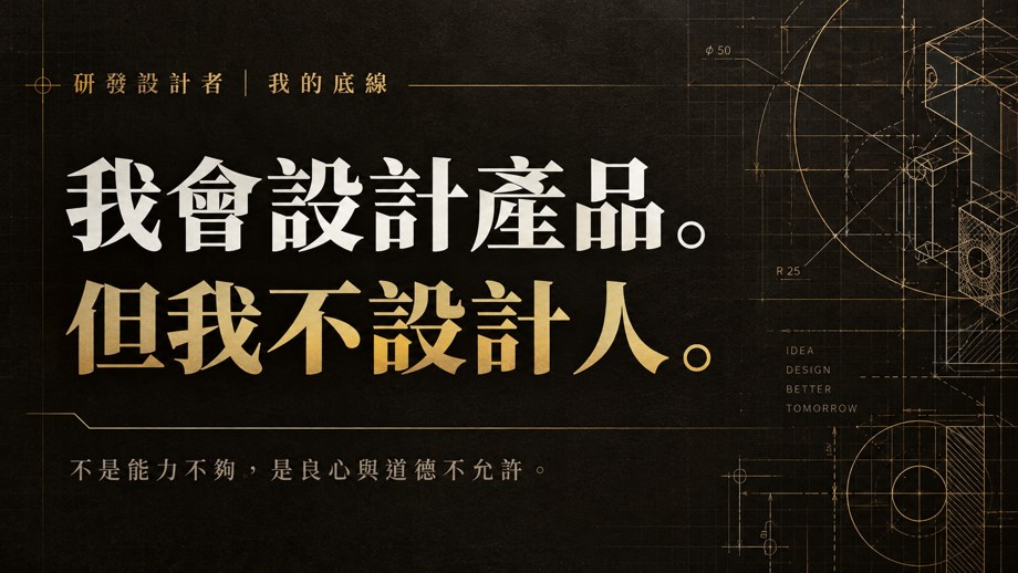 我會設計產品,但我不設計人