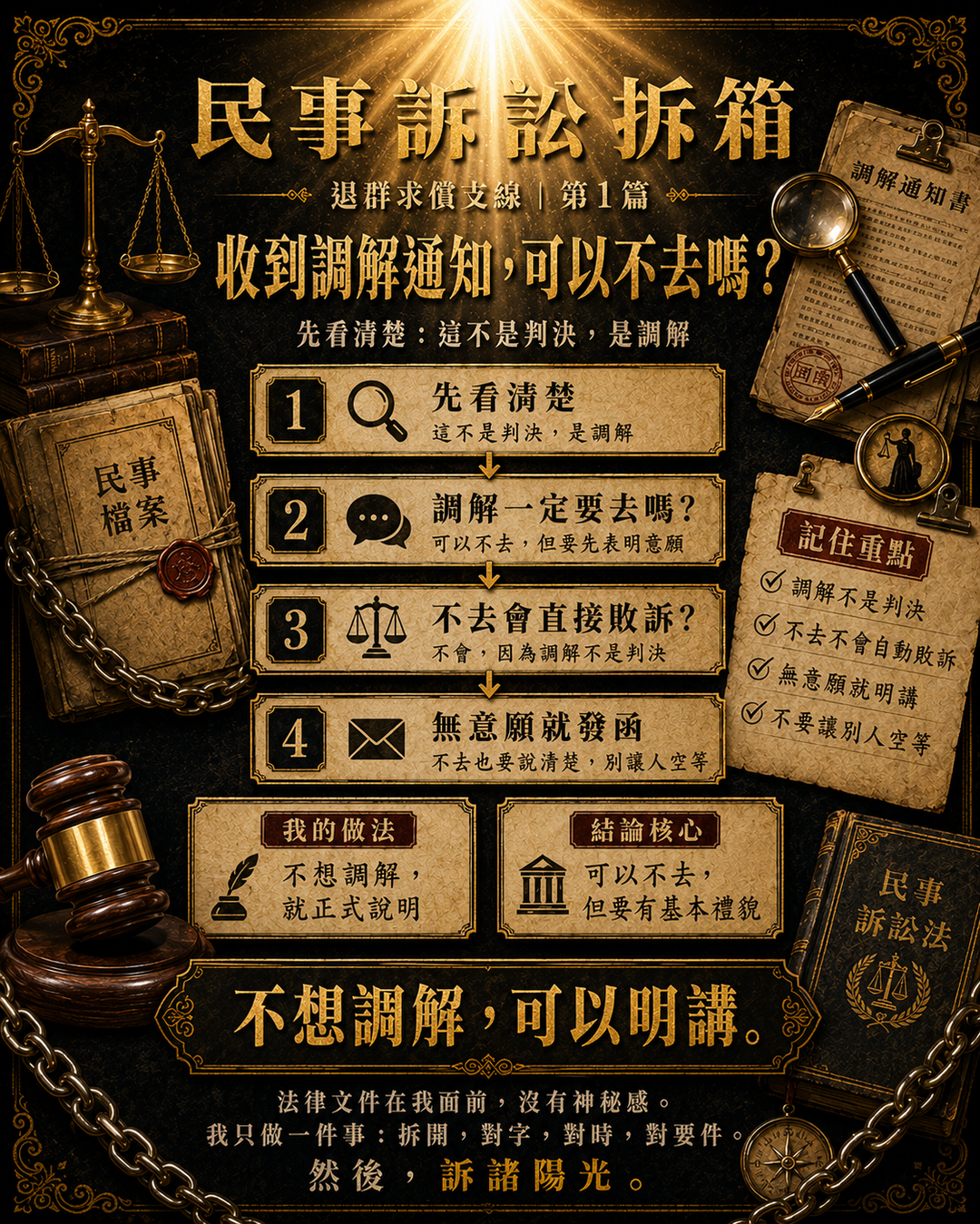 收到調解通知,可以不去嗎?