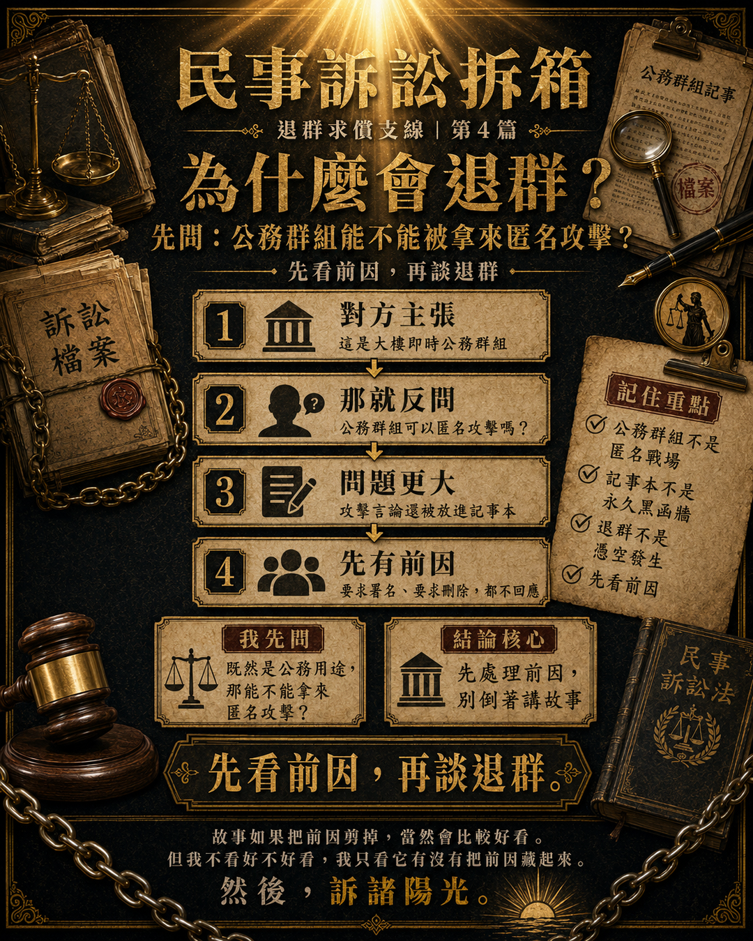 為什麼會退群?先問:公務群組能不能被拿來匿名攻擊?
