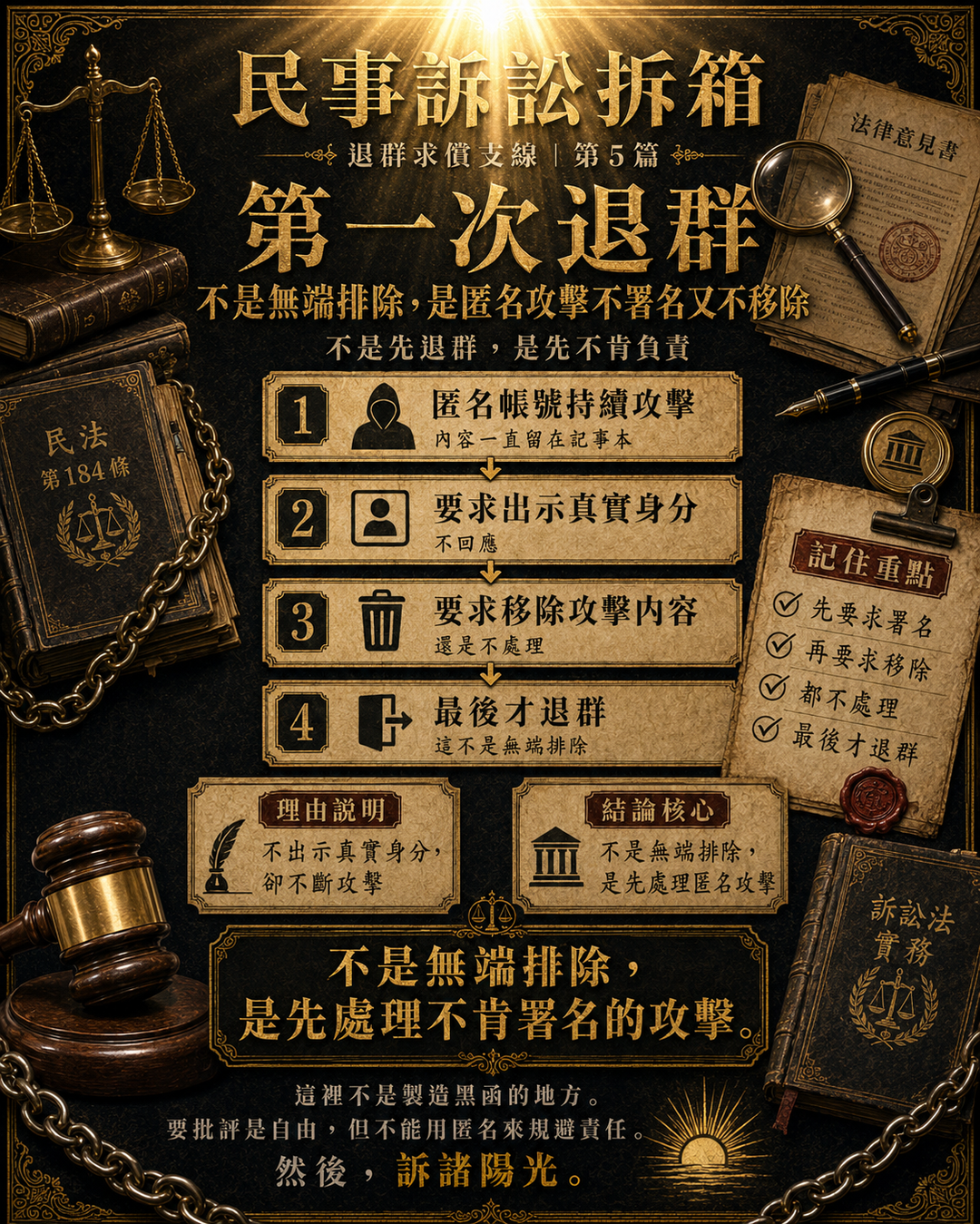 第一次退群:不是無端排除,是匿名攻擊不署名又不移除
