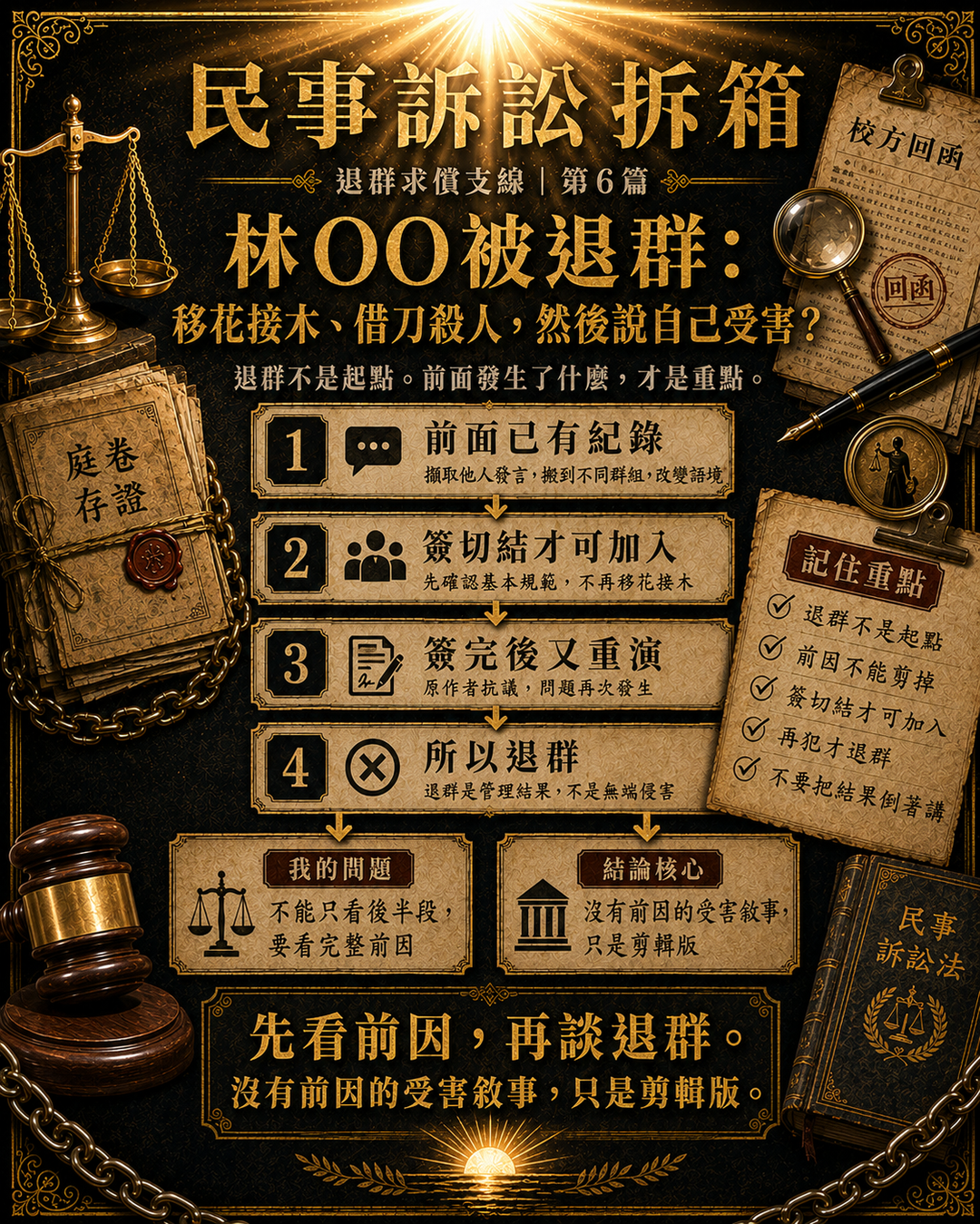 林OO被退群:移花接木、借刀殺人,然後說自己受害?