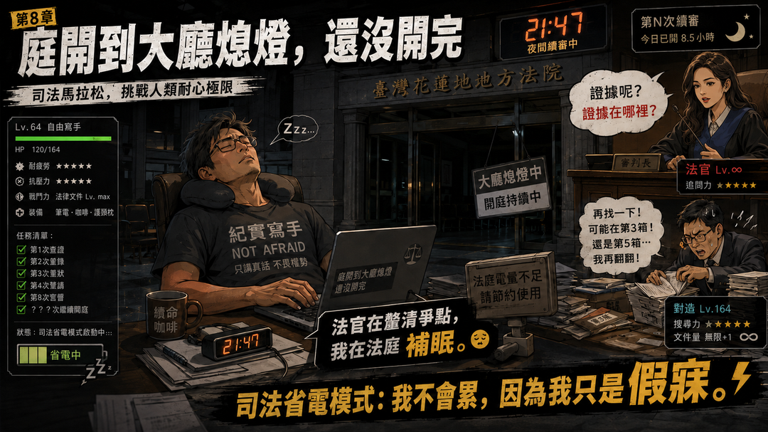 第八篇|第二個讚:庭開到大廳熄燈,還沒開完