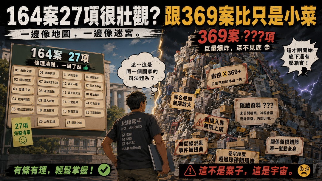 第十篇|164案27項很壯觀?跟369案比只是小菜