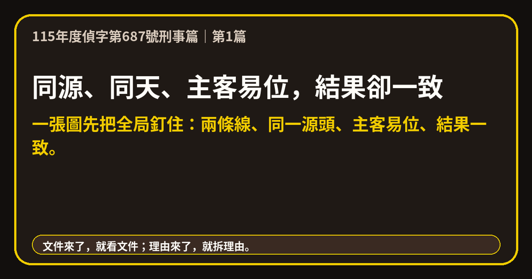 同源、同天、主客易位,結果卻一致 上方梗圖