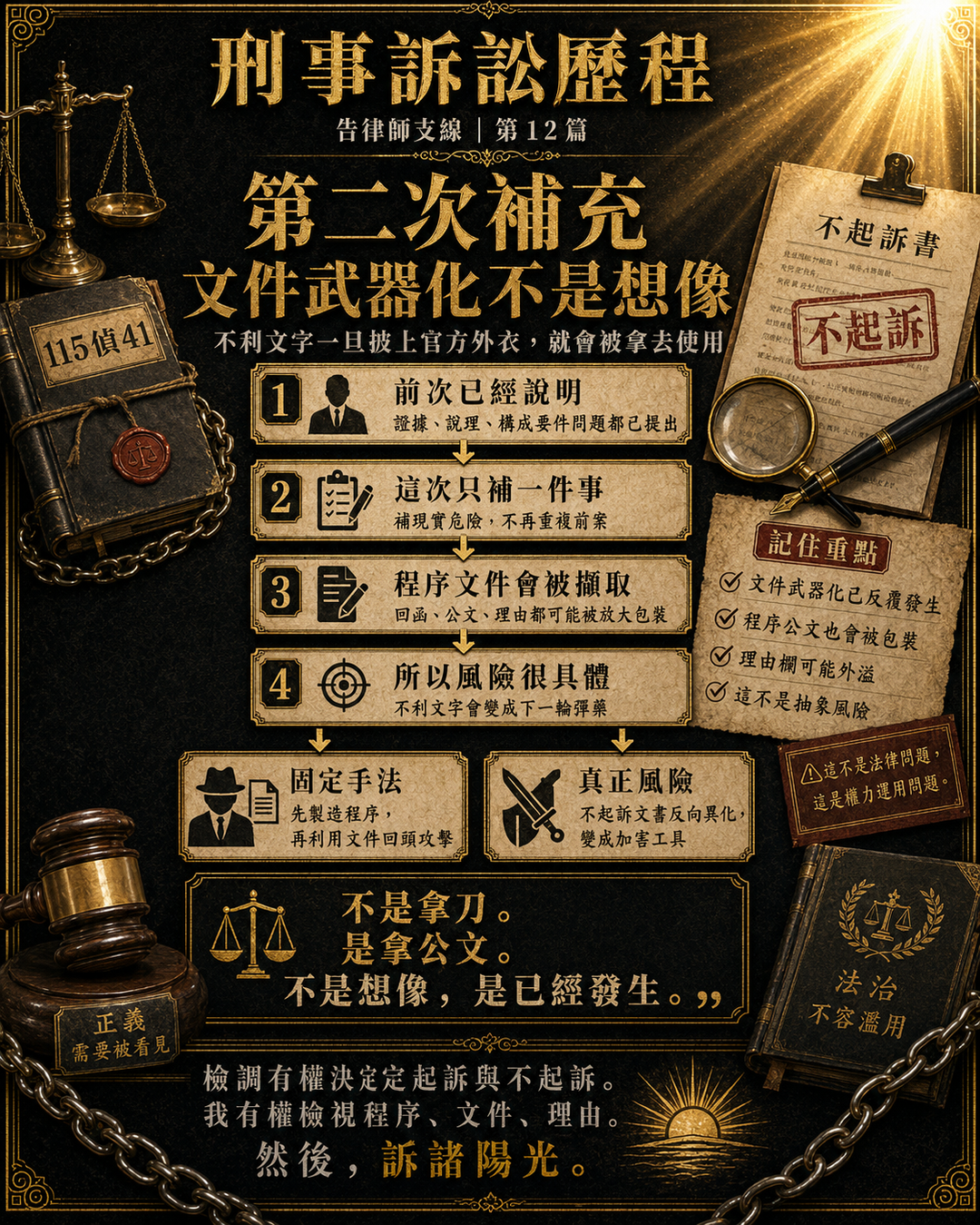 第二次補充：文件武器化不是想像
