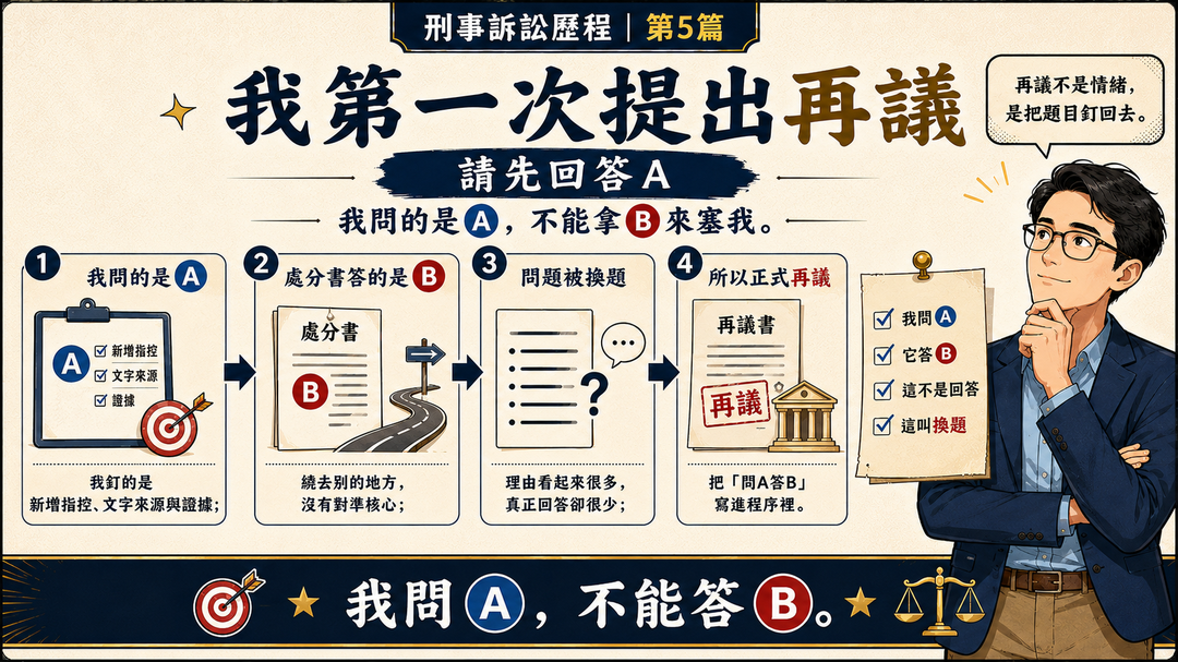 我第一次提出再議：請先回答A｜結尾梗圖