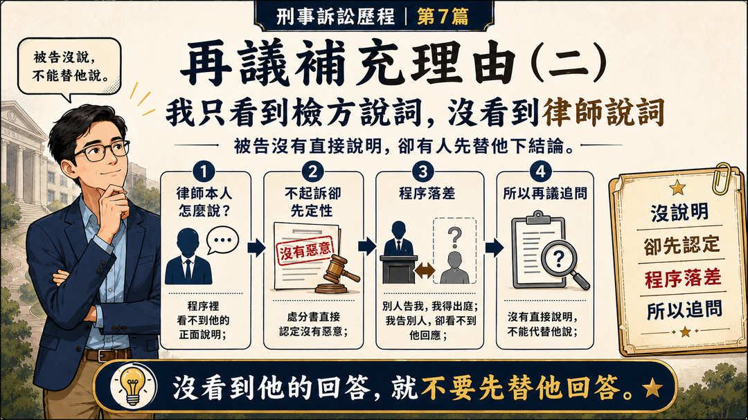 再議補充理由（二）：我只看到檢方說詞，沒看到律師說詞｜結尾梗圖