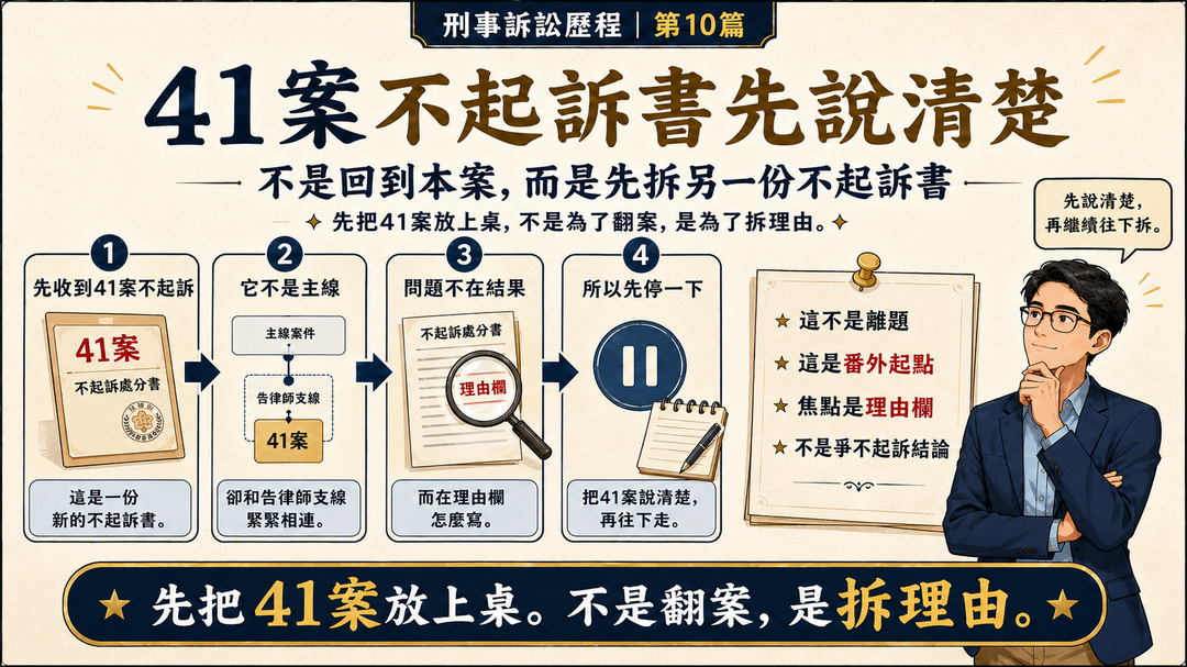 番外篇：41案不起訴書先說清楚｜結尾梗圖