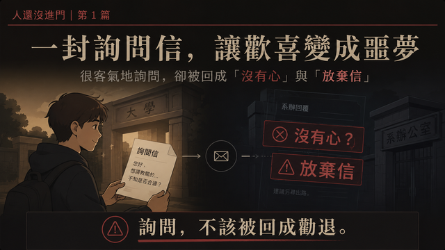 一封詢問信，讓歡喜變成噩夢