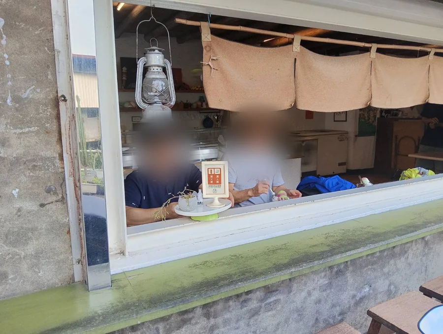 旗山冰店兩人合照