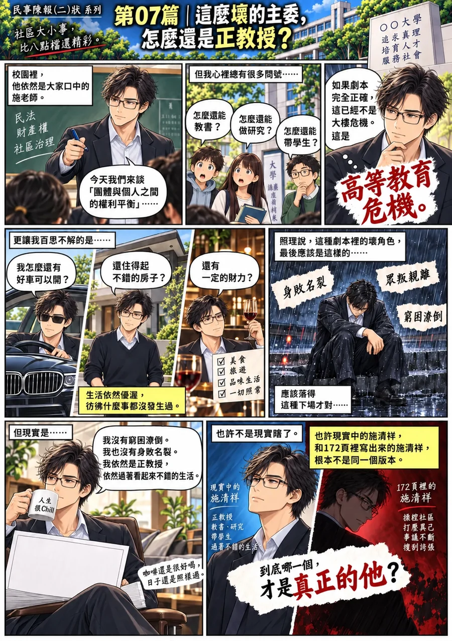 正教授與書狀反差漫畫