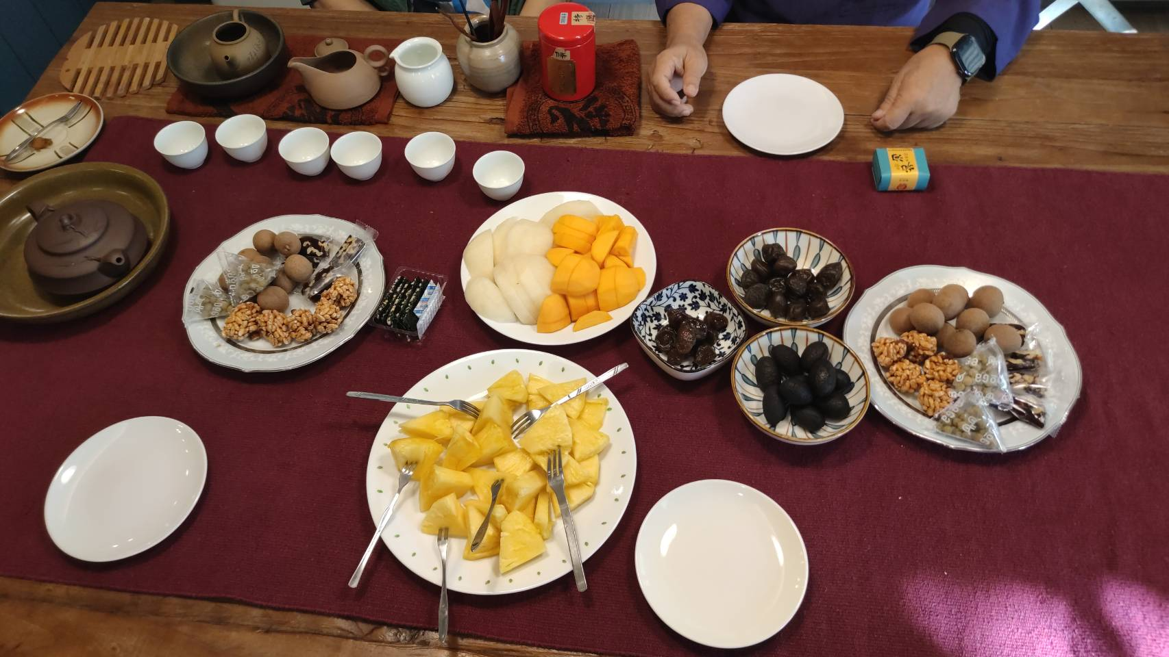 早早準備好的茶桌