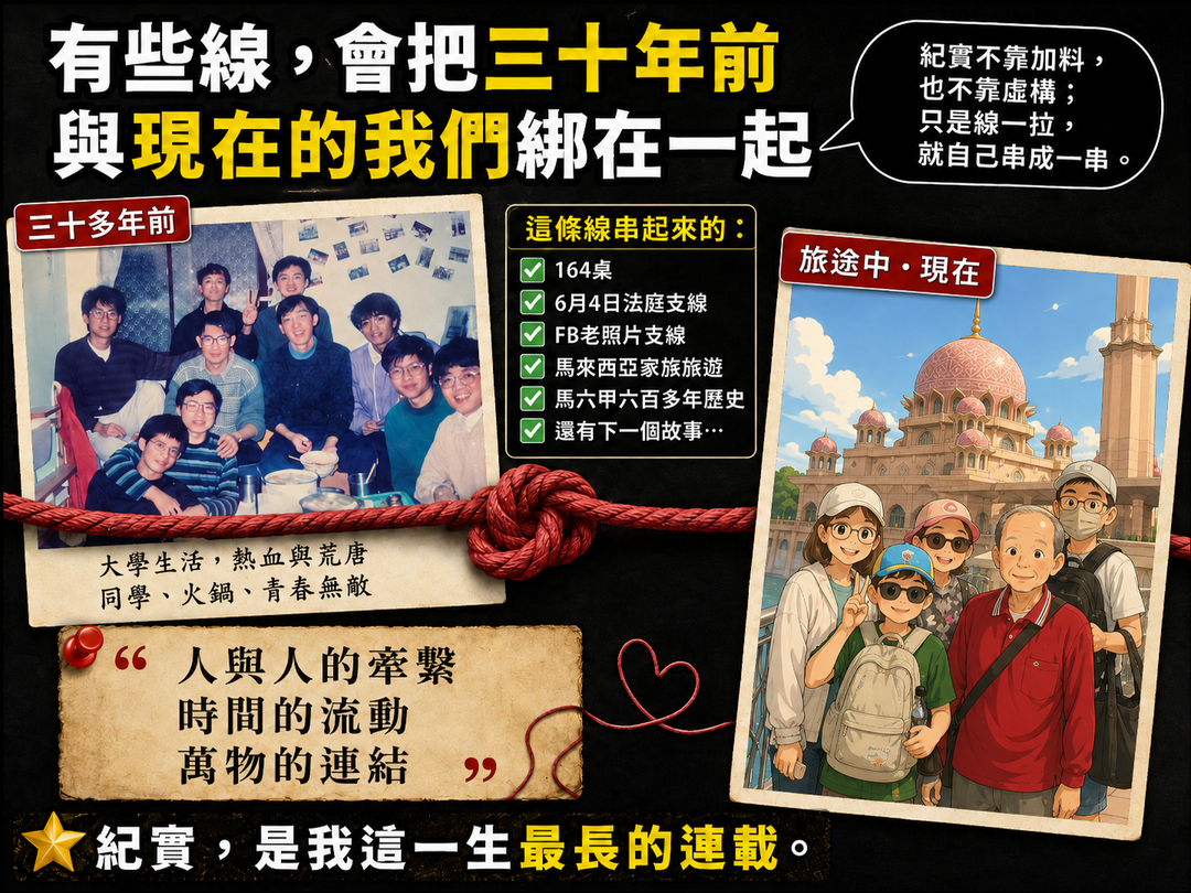 老照片支線第6篇上梗圖：有些線，會把三十年前與六百年前綁在一起