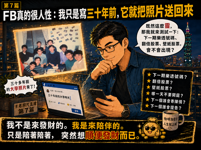 FB真的很人性:我只是寫三十年前,它就把照片送回來