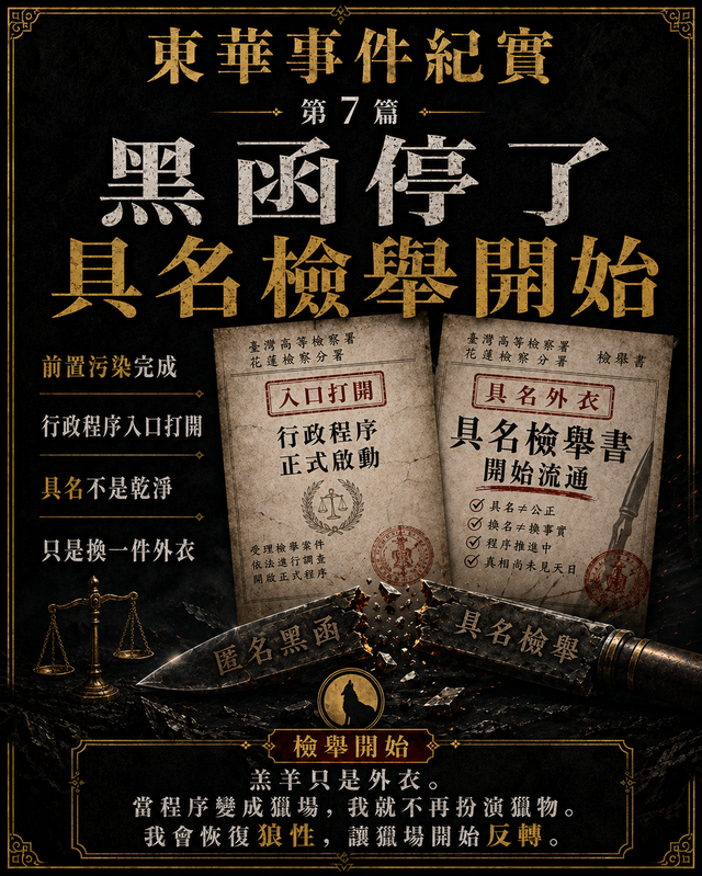 黑函停了,具名檢舉開始
