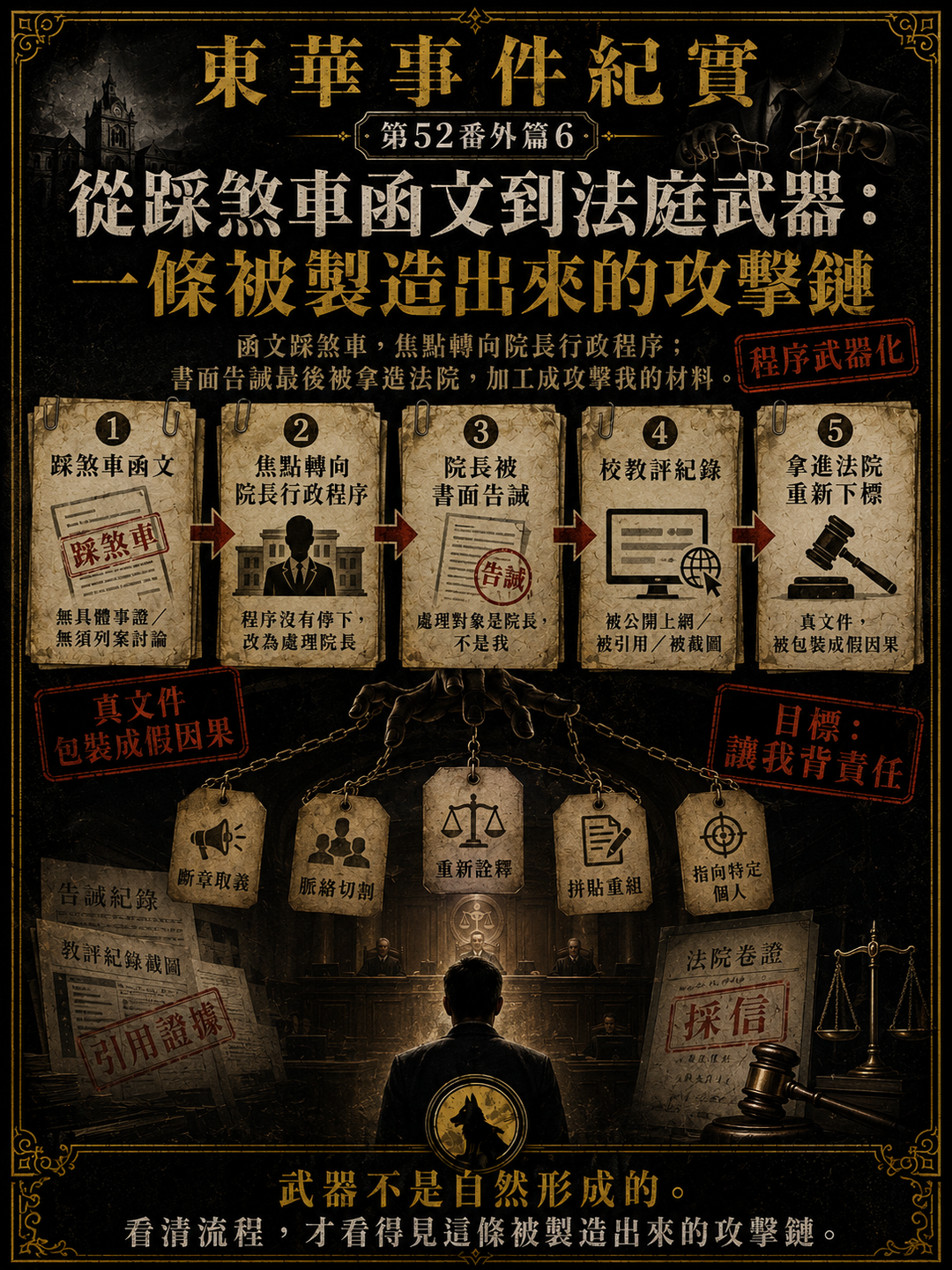 書面告誡如何被製造成武器:用真文件包裝假因果