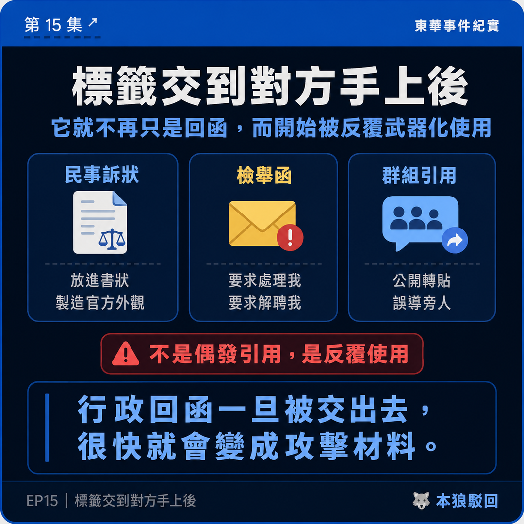 東華事件紀實第15篇結尾梗圖