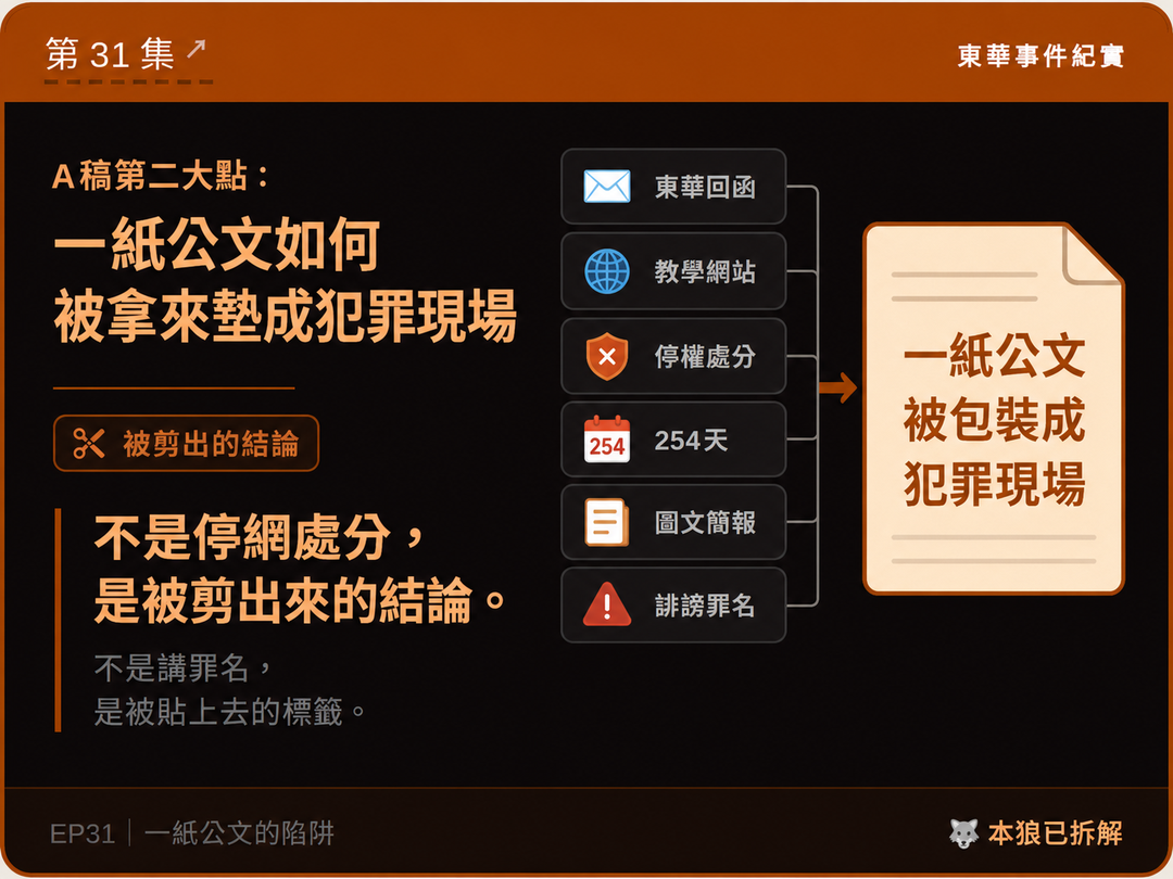 東華事件紀實第31篇結尾梗圖