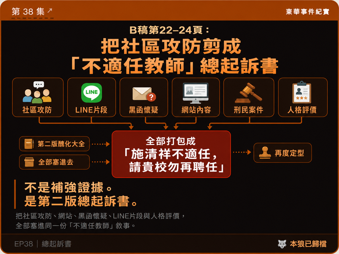 東華事件紀實第38篇結尾梗圖