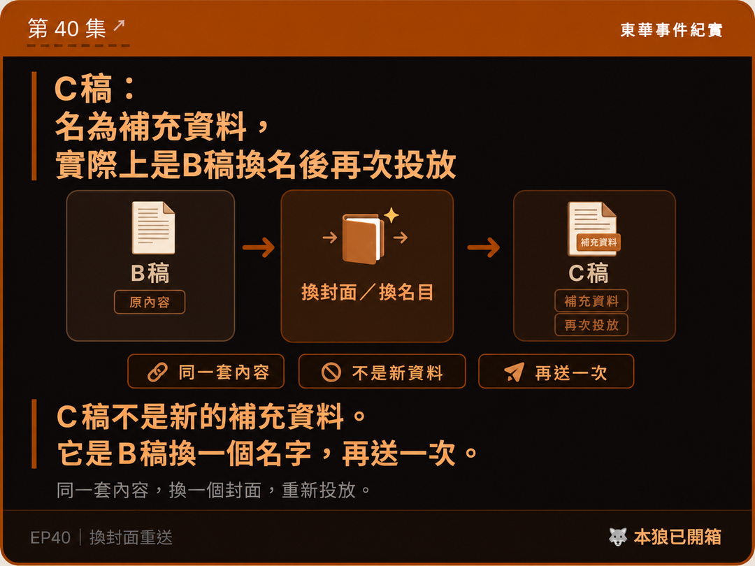 東華事件紀實第40篇結尾梗圖