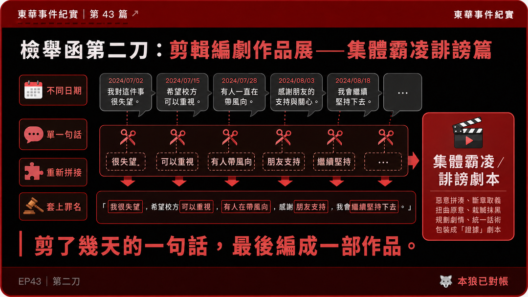 東華事件紀實第43篇結尾梗圖