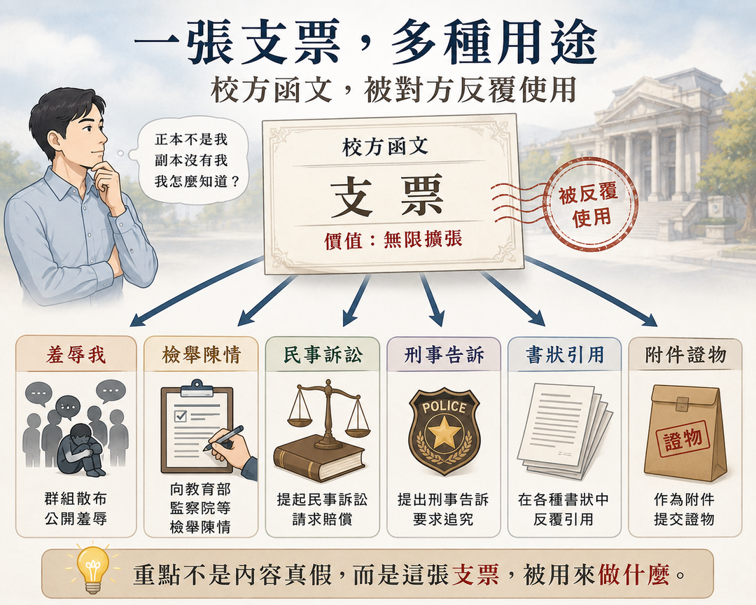 第二篇|支票怎麼被使用:從群組羞辱到訴狀武器化